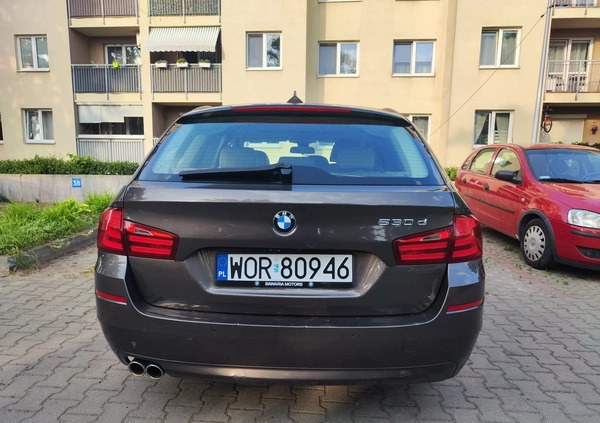 BMW Seria 5 cena 59900 przebieg: 216000, rok produkcji 2012 z Warszawa małe 497